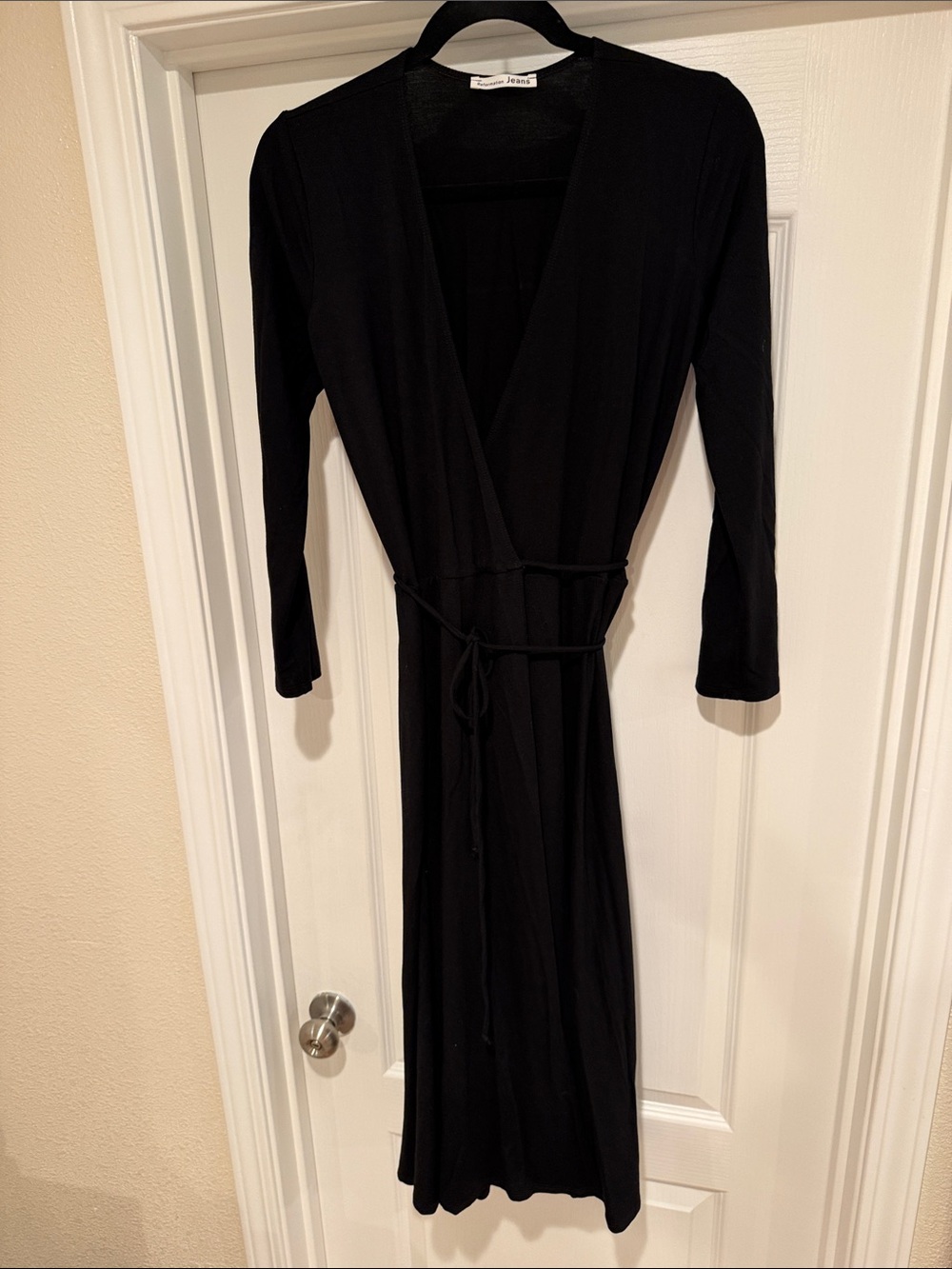 Reformation Black Wrap Dress Size Medium - Picture 3 of 9